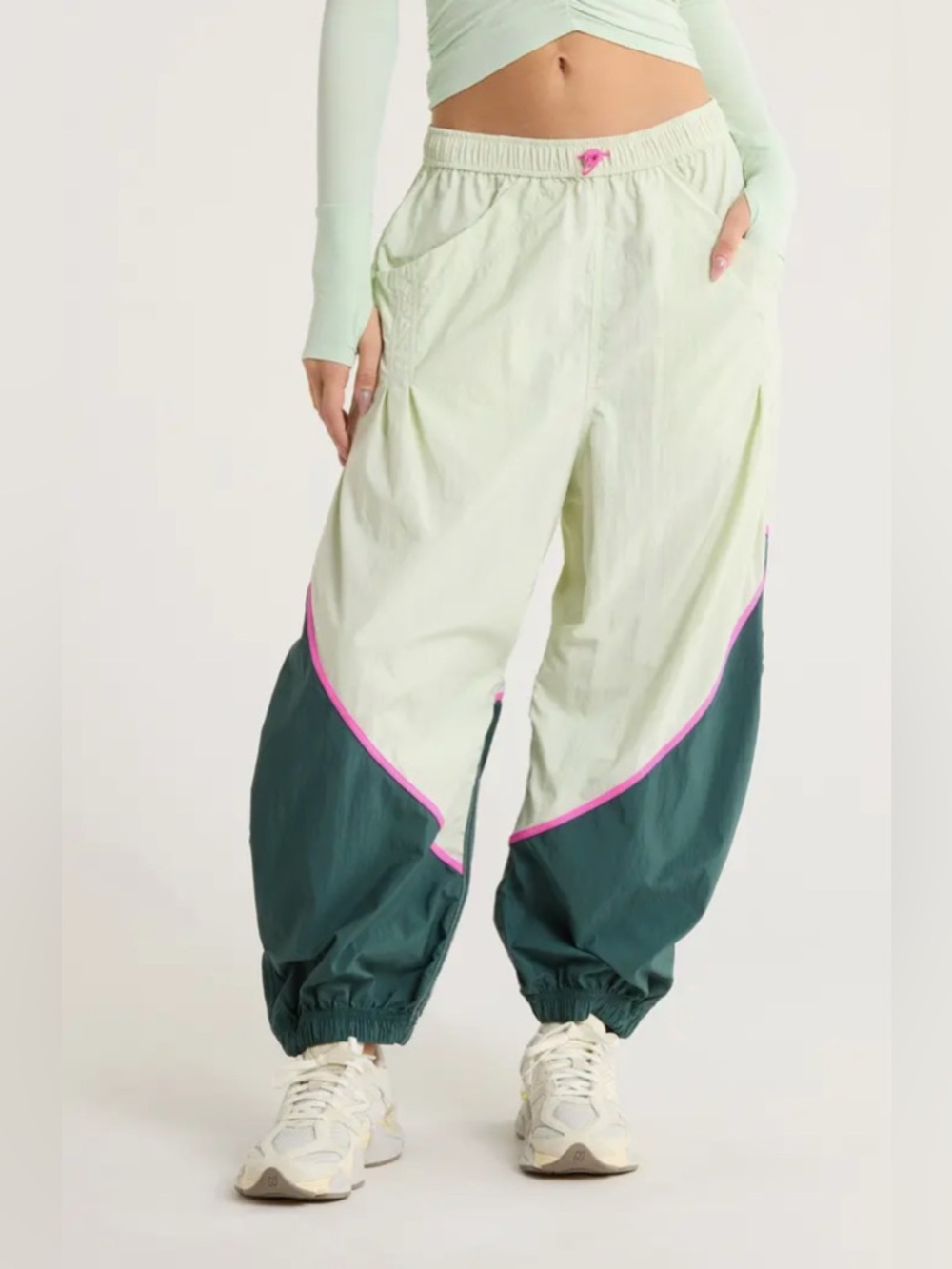 FP Movement Freeflow Colorblock Joggers spring meadow combo new